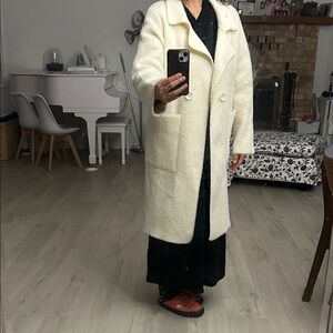 Chic Cream Teddy Jacket for Women